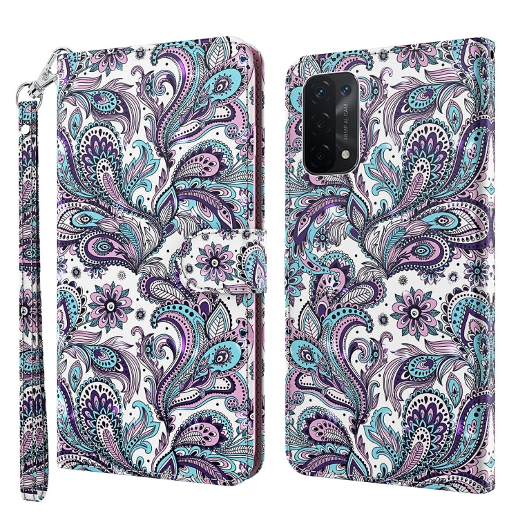 Custodia per cellulare in pelle flip modello pittura 3D, For OPPO A54 5G / A74 5G, For OPPO A74 4G