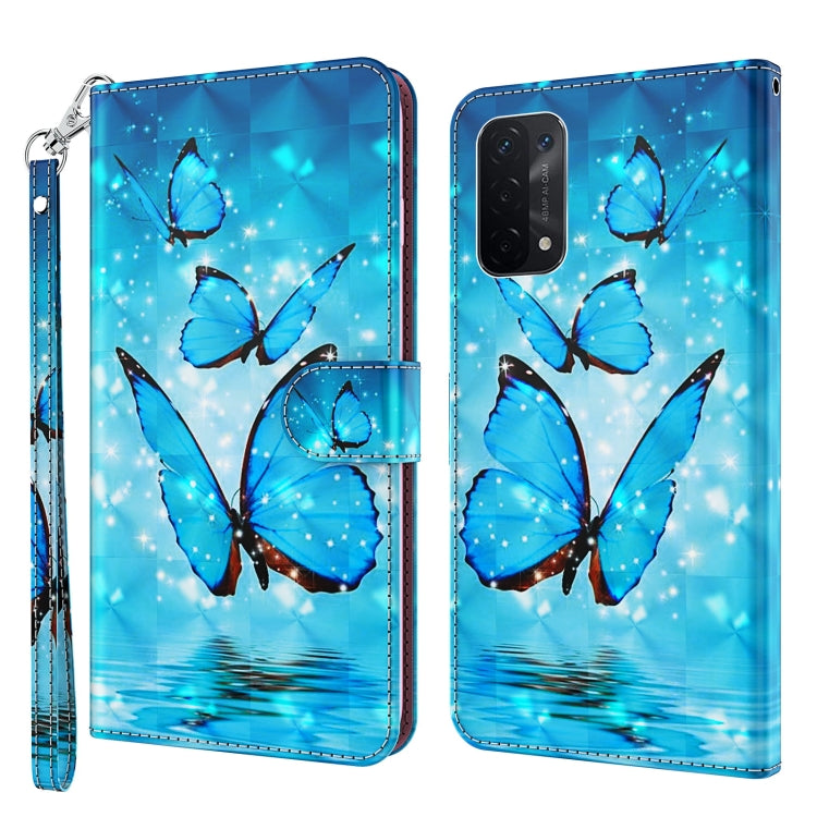 Custodia per cellulare in pelle flip modello pittura 3D, For OPPO A54 5G / A74 5G, For OPPO A74 4G