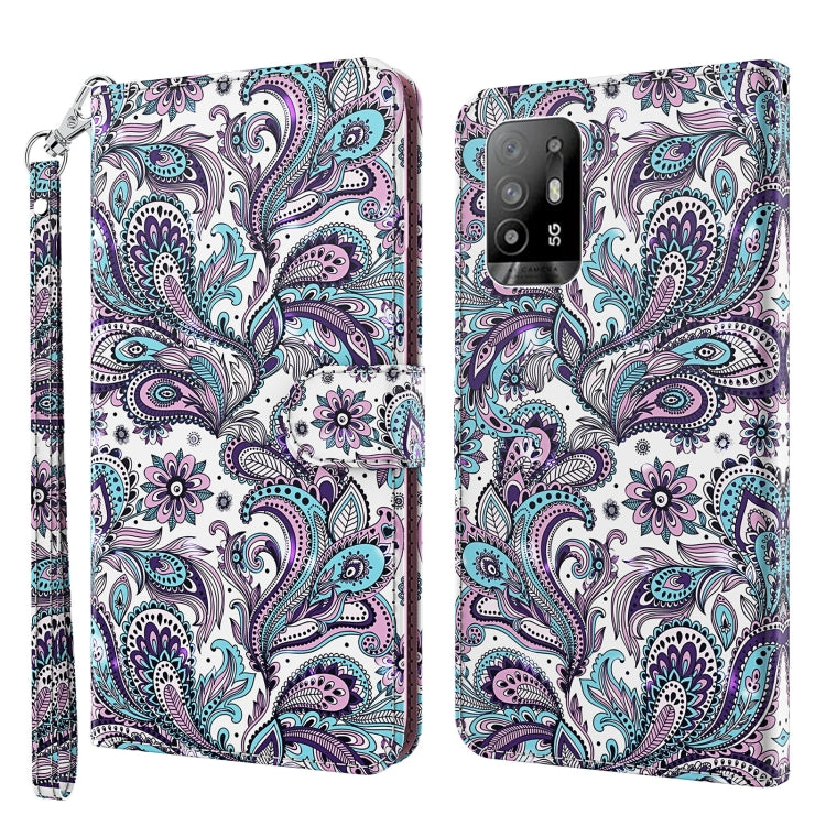 Custodia per cellulare in pelle flip modello pittura 3D, For OPPO A94 5G / A95 5G, For OnePlus Nord N20 5G / OPPO A96 5G