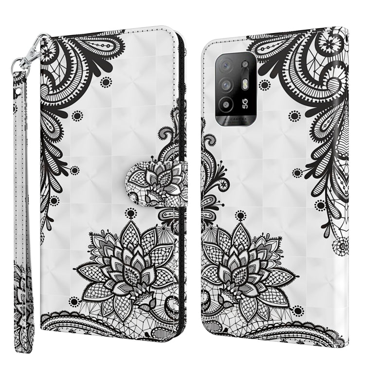 Custodia per cellulare in pelle flip modello pittura 3D, For OPPO A94 5G / A95 5G, For OnePlus Nord N20 5G / OPPO A96 5G