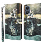 Custodia per cellulare in pelle flip modello pittura 3D, For OPPO A94 5G / A95 5G, For OnePlus Nord N20 5G / OPPO A96 5G