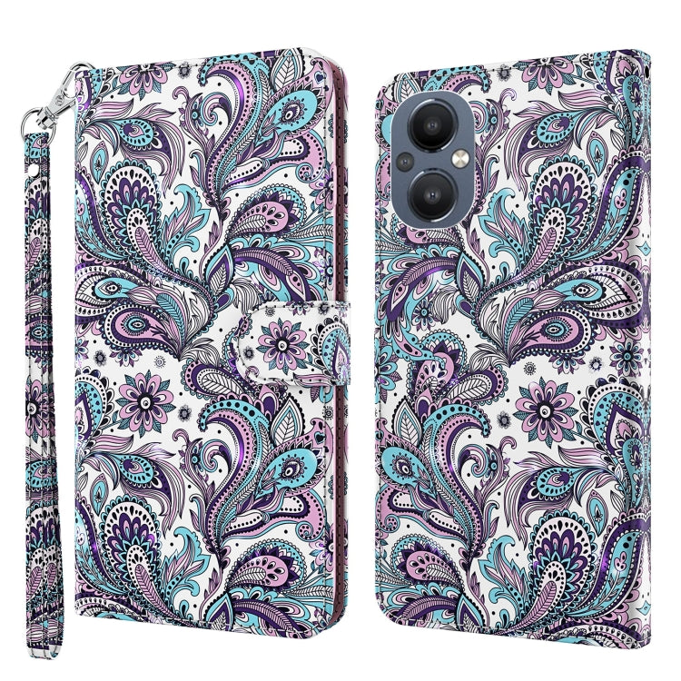 Custodia per cellulare in pelle flip modello pittura 3D, For OPPO A94 5G / A95 5G, For OnePlus Nord N20 5G / OPPO A96 5G
