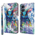 Custodia per cellulare in pelle flip modello pittura 3D, For OPPO A94 5G / A95 5G, For OnePlus Nord N20 5G / OPPO A96 5G