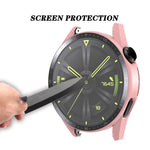 Custodia PC satinato con vetro temperato per Huawei Watch GT 3