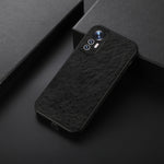 Custodia per telefono in PU con trama di cavallo pazzo con foro accurato, For Xiaomi Mi 12 Lite