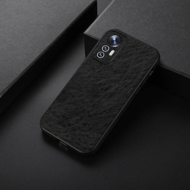 Custodia per telefono in PU con trama di cavallo pazzo con foro accurato, For Xiaomi Mi 12 Lite