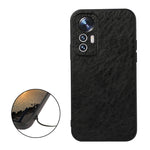 Custodia per telefono in PU con trama di cavallo pazzo con foro accurato, For Xiaomi Mi 12 Lite
