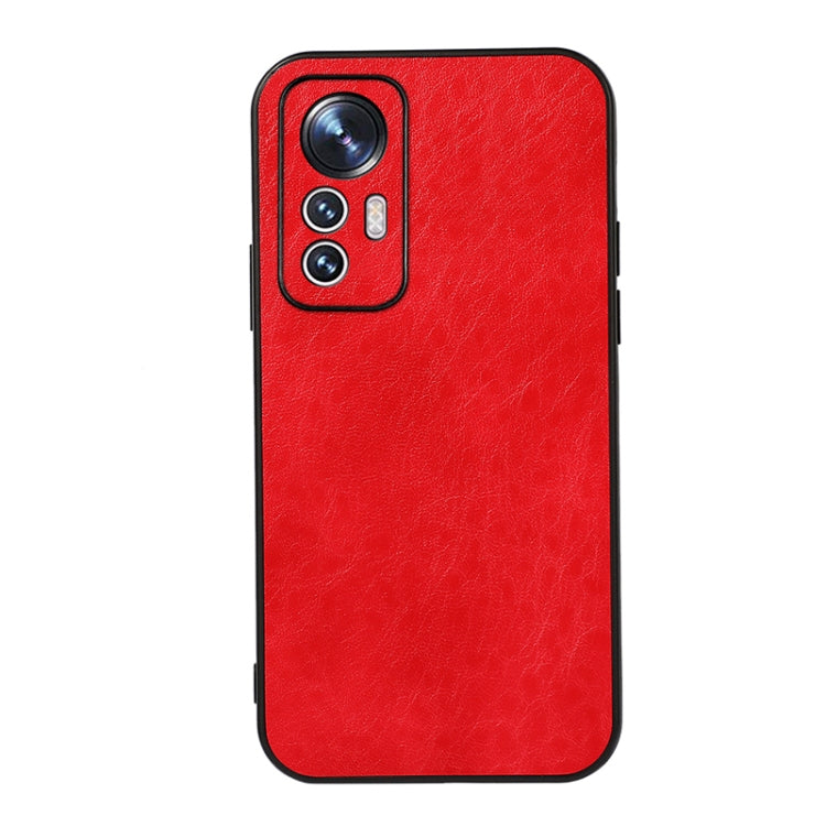 Custodia per telefono in PU con trama di cavallo pazzo con foro accurato, For Xiaomi Mi 12 Lite