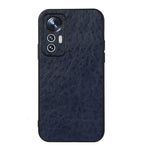 Custodia per telefono in PU con trama di cavallo pazzo con foro accurato, For Xiaomi Mi 12 Lite