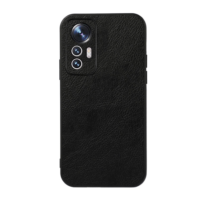 Custodia per telefono in PU con texture Litchi a due colori con foro accurato, For Xiaomi Mi 12 Lite