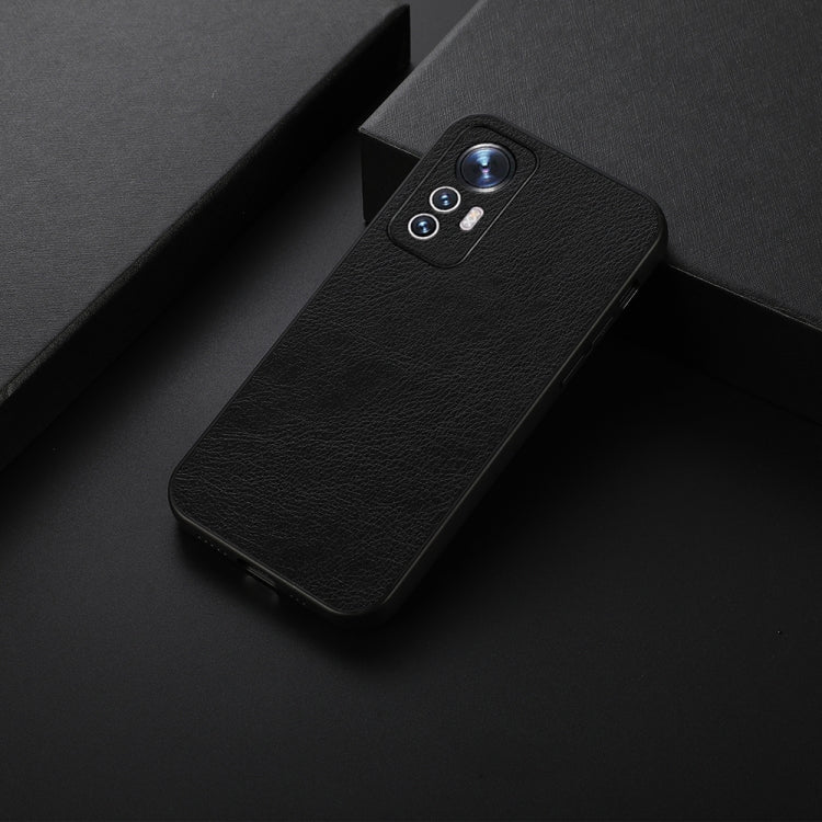Custodia per telefono in PU con texture Litchi a due colori con foro accurato, For Xiaomi Mi 12 Lite