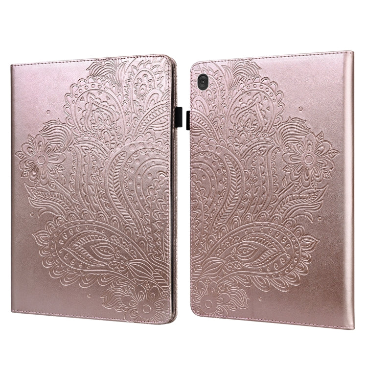 Custodia per tablet in pelle con motivo in rilievo pavone, For Lenovo M10 Plus 3rd Gen