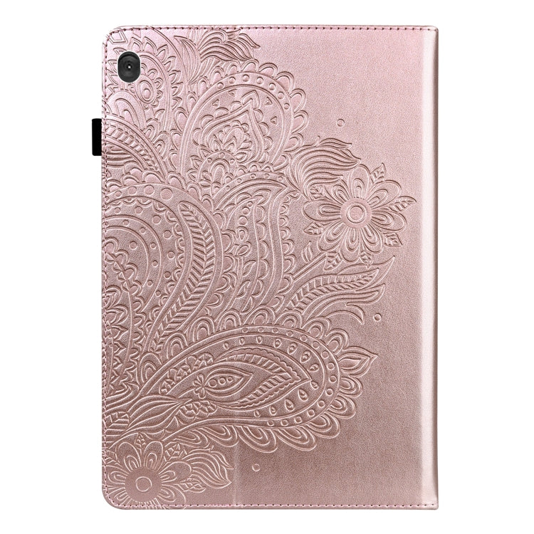 Custodia per tablet in pelle con motivo in rilievo pavone, For Lenovo M10 Plus 3rd Gen