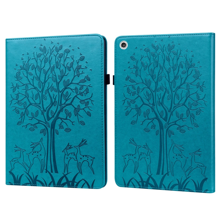 Custodia per tablet in pelle goffrata albero e cervo, For Lenovo M10 Plus 3rd Gen