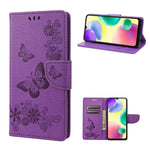 Custodia per telefono in pelle goffrata farfalla, For Xiaomi Redmi 10A, For Xiaomi Redmi 10C, For Samsung Galaxy M23 5G