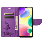 Custodia per telefono in pelle goffrata farfalla, For Xiaomi Redmi 10A, For Xiaomi Redmi 10C, For Samsung Galaxy M23 5G