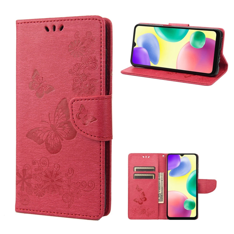 Custodia per telefono in pelle goffrata farfalla, For Xiaomi Redmi 10A, For Xiaomi Redmi 10C, For Samsung Galaxy M23 5G