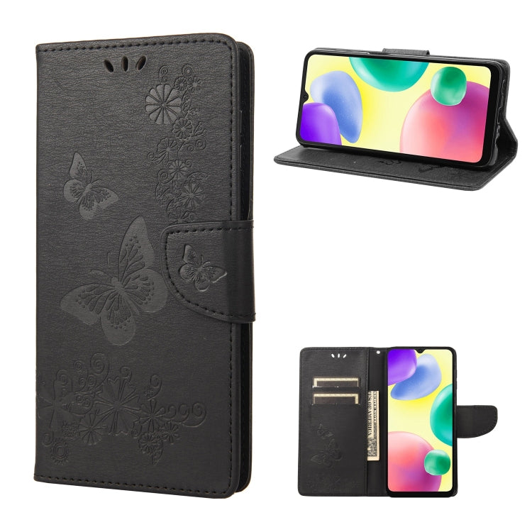 Custodia per telefono in pelle goffrata farfalla, For Xiaomi Redmi 10A, For Xiaomi Redmi 10C, For Samsung Galaxy M23 5G