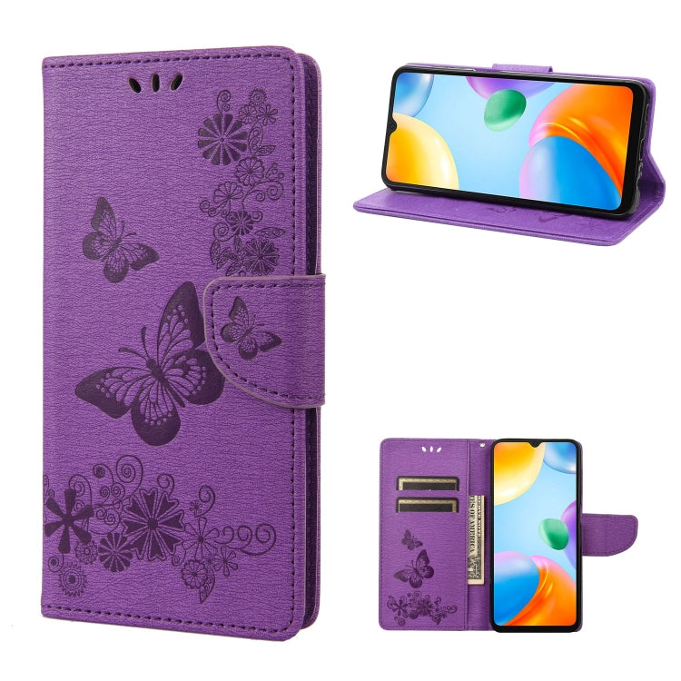 Custodia per telefono in pelle goffrata farfalla, For Xiaomi Redmi 10A, For Xiaomi Redmi 10C, For Samsung Galaxy M23 5G