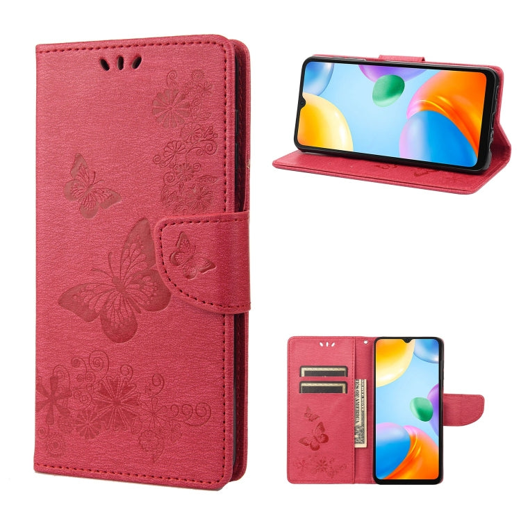 Custodia per telefono in pelle goffrata farfalla, For Xiaomi Redmi 10A, For Xiaomi Redmi 10C, For Samsung Galaxy M23 5G