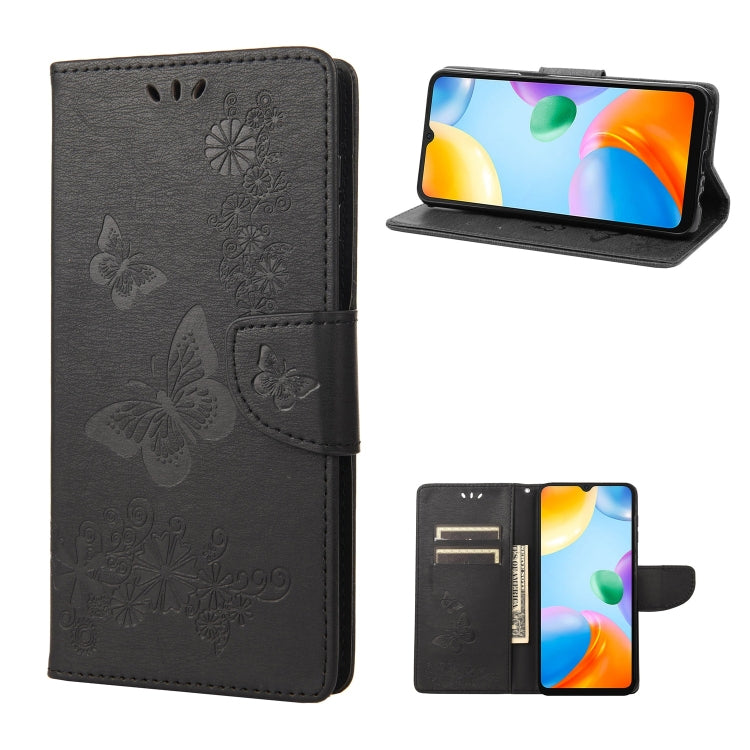 Custodia per telefono in pelle goffrata farfalla, For Xiaomi Redmi 10A, For Xiaomi Redmi 10C, For Samsung Galaxy M23 5G