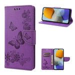 Custodia per telefono in pelle goffrata farfalla, For Xiaomi Redmi 10A, For Xiaomi Redmi 10C, For Samsung Galaxy M23 5G