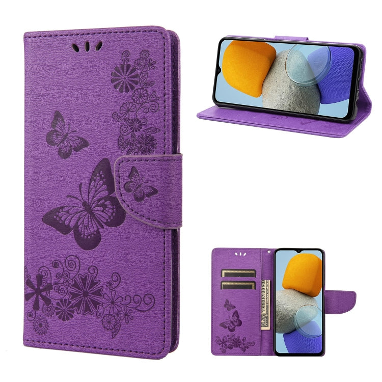 Custodia per telefono in pelle goffrata farfalla, For Xiaomi Redmi 10A, For Xiaomi Redmi 10C, For Samsung Galaxy M23 5G