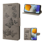 Custodia per telefono in pelle goffrata farfalla, For Xiaomi Redmi 10A, For Xiaomi Redmi 10C, For Samsung Galaxy M23 5G