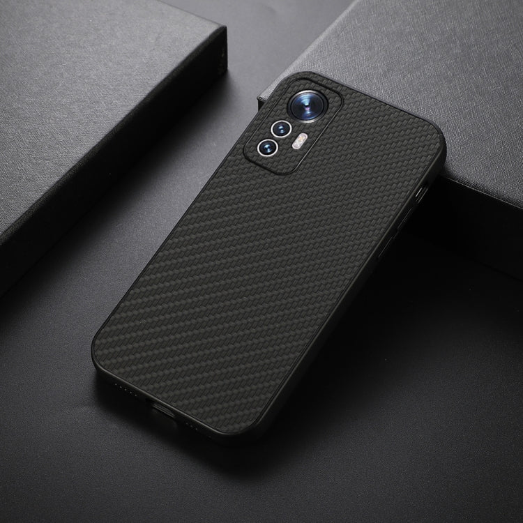 Custodia antiurto in fibra di carbonio con foro accurato, For Xiaomi Mi 12 Lite