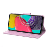 Custodia per cellulare in pelle con motivo floreale a farfalla, For Samsung Galaxy M53 5G