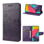 Custodia per cellulare in pelle con motivo floreale a farfalla, For Samsung Galaxy M53 5G