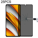 Pellicola in vetro temperato anti-peeping a copertura totale da 25 pezzi, For Xiaomi Redmi Note 10 Pro(25 PCS), For Xiaomi Poco X3 Pro(25 PCS), For Xiaomi Poco F3(25 PCS), For Xiaomi Poco M3 Pro(25 PCS), For Xiaomi Poco F3 GT(25 PCS)                   ...