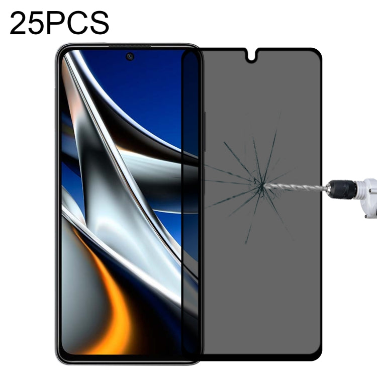 Pellicola in vetro temperato anti-peeping a copertura totale da 25 pezzi, For Xiaomi Redmi Note 10 Pro(25 PCS), For Xiaomi Poco X3 Pro(25 PCS), For Xiaomi Poco F3(25 PCS), For Xiaomi Poco M3 Pro(25 PCS), For Xiaomi Poco F3 GT(25 PCS)                   ...