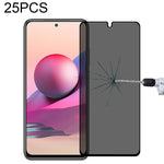 Pellicola in vetro temperato anti-peeping a copertura totale da 25 pezzi, For Xiaomi Redmi Note 10 Pro(25 PCS), For Xiaomi Poco X3 Pro(25 PCS), For Xiaomi Poco F3(25 PCS), For Xiaomi Poco M3 Pro(25 PCS), For Xiaomi Poco F3 GT(25 PCS)                   ...