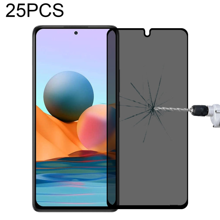 Pellicola in vetro temperato anti-peeping a copertura totale da 25 pezzi, For Xiaomi Redmi Note 10 Pro(25 PCS), For Xiaomi Poco X3 Pro(25 PCS), For Xiaomi Poco F3(25 PCS), For Xiaomi Poco M3 Pro(25 PCS), For Xiaomi Poco F3 GT(25 PCS)                   ...