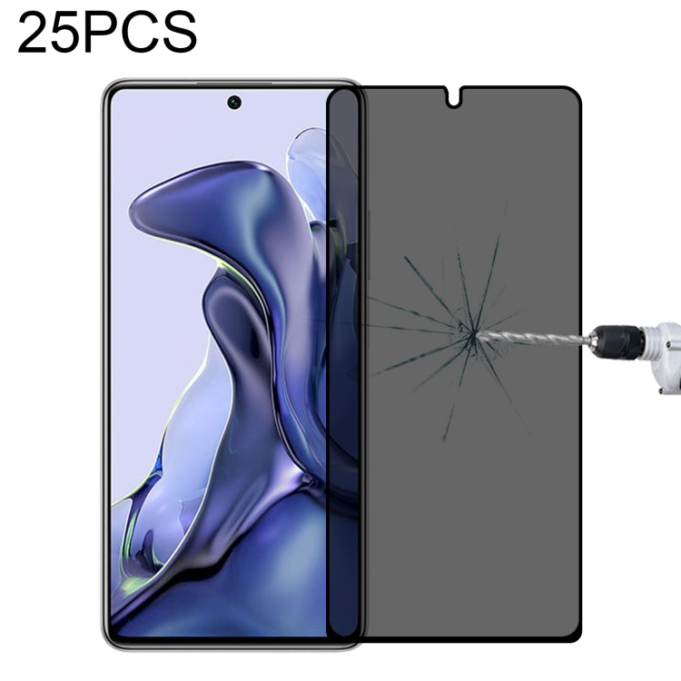 Pellicola in vetro temperato anti-peeping a copertura totale da 25 pezzi, For Xiaomi Redmi Note 10 Pro(25 PCS), For Xiaomi Poco X3 Pro(25 PCS), For Xiaomi Poco F3(25 PCS), For Xiaomi Poco M3 Pro(25 PCS), For Xiaomi Poco F3 GT(25 PCS)                   ...