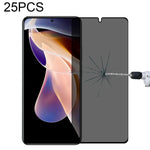 Pellicola in vetro temperato anti-peeping a copertura totale da 25 pezzi, For Xiaomi Redmi Note 10 Pro(25 PCS), For Xiaomi Poco X3 Pro(25 PCS), For Xiaomi Poco F3(25 PCS), For Xiaomi Poco M3 Pro(25 PCS), For Xiaomi Poco F3 GT(25 PCS)                   ...