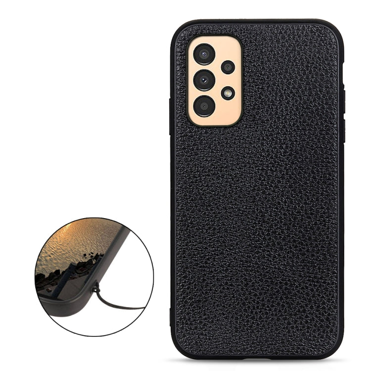 Custodia per telefono in vera pelle con texture Litchi, For Samsung Galaxy A13 4G, For Samsung Galaxy M23 / F23 5G