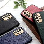 Custodia per telefono in vera pelle con texture Litchi, For Samsung Galaxy A13 4G, For Samsung Galaxy M23 / F23 5G