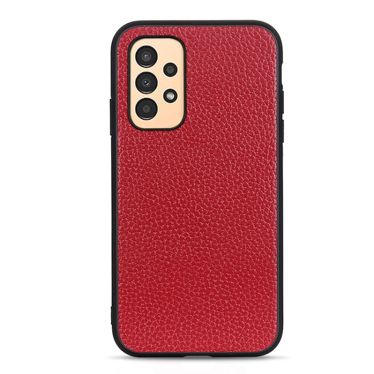 Custodia per telefono in vera pelle con texture Litchi, For Samsung Galaxy A13 4G, For Samsung Galaxy M23 / F23 5G