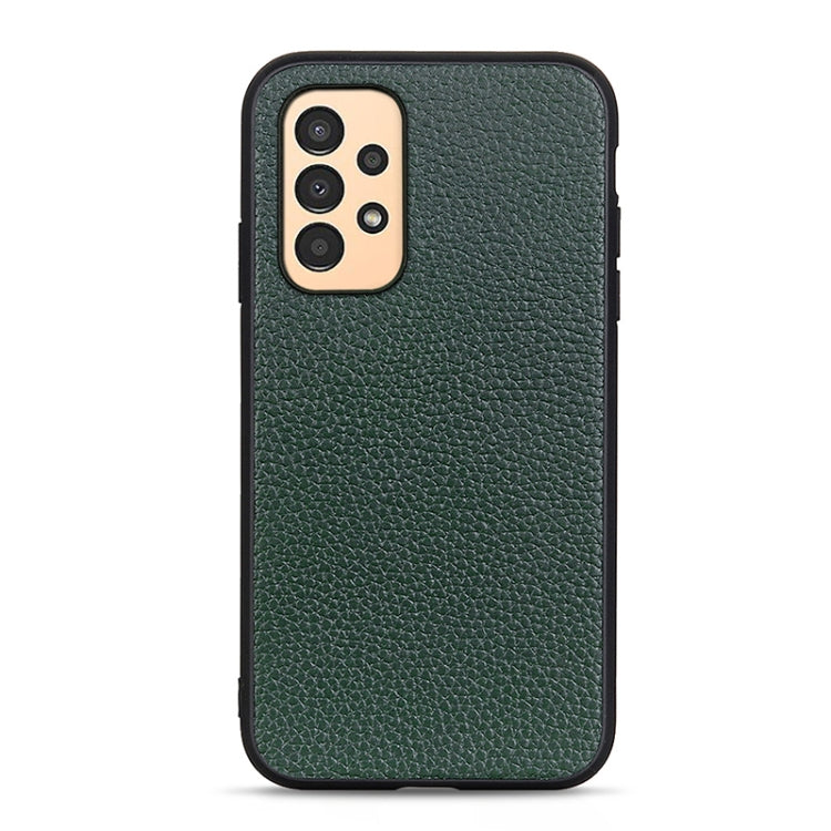 Custodia per telefono in vera pelle con texture Litchi, For Samsung Galaxy A13 4G, For Samsung Galaxy M23 / F23 5G