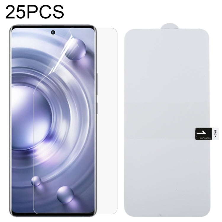 25 PCS Full Screen Protector Pellicola idrogel antideflagrante, For vivo X80 / X80 Pro (25 PCS)