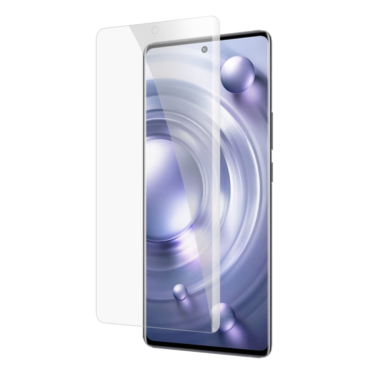 Pellicola in vetro temperato a colla piena curva liquida UV, For vivo X80 / X80 Pro