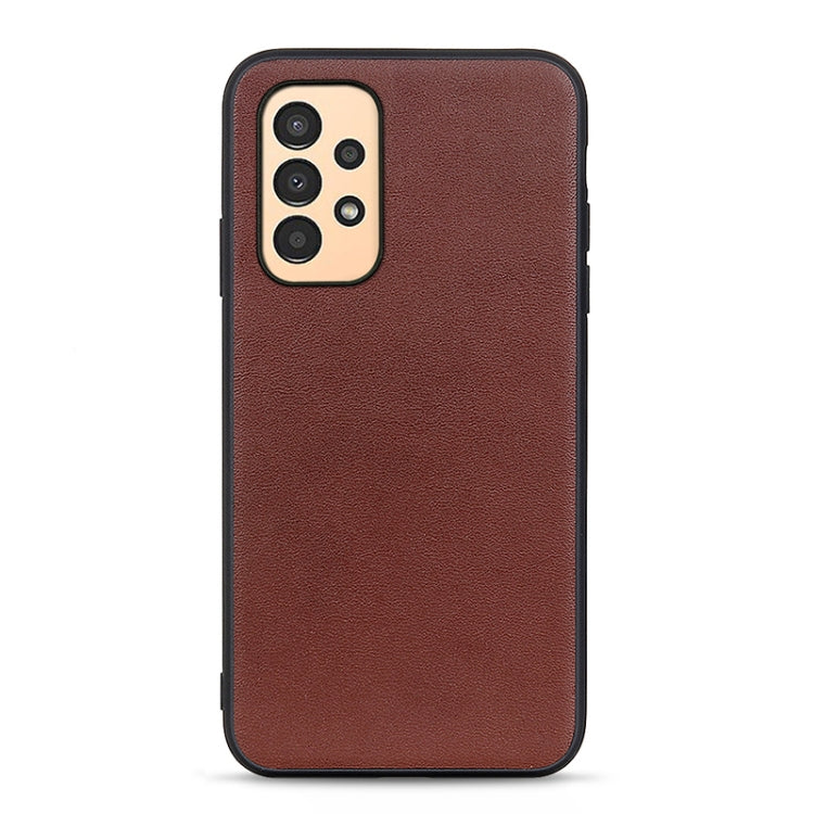 Custodia per telefono antiurto in vera pelle con trama di pecora, For Samsung Galaxy A13 4G, For Samsung Galaxy M23 / F23 5G