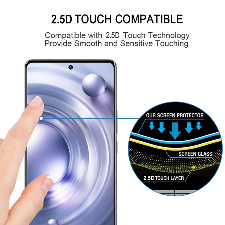 Pellicola in vetro temperato a schermo intero con bordo curvo 3D, For vivo X80 / X80 Pro(1 PC)