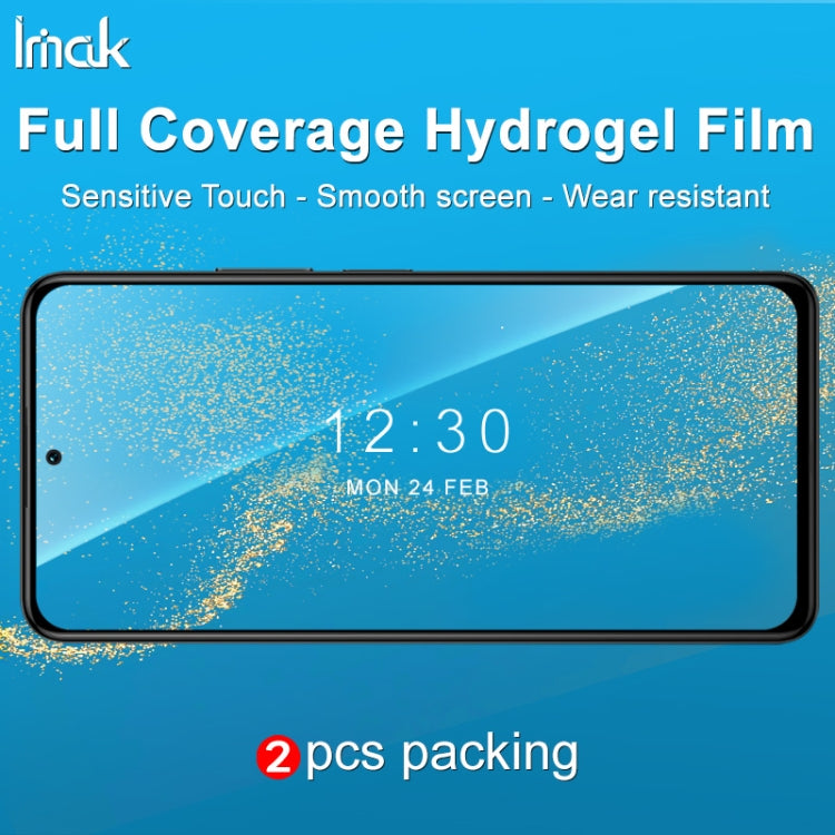 2 PZ IMAK Protezione frontale in pellicola idrogel curva a schermo intero, For Xiaomi Redmi K40S 5G, For Xiaomi Redmi K50 5G / K50 Pro 5G, For Xiaomi Redmi Note 11 4G, For Xiaomi Redmi Note 11E Pro 5G, For Xiaomi Redmi Note 11s 4G