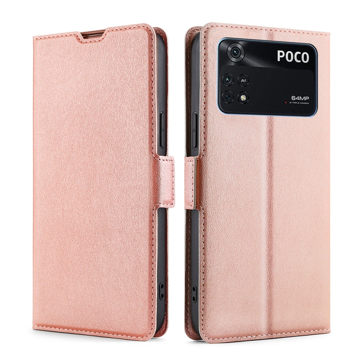 Custodia in pelle flip con fibbia laterale ultrasottile, For Xiaomi Poco M4 Pro, For Xiaomi Poco X4 Pro 5G, For Xiaomi 12 Pro, For Xiaomi Redmi K50 / K50 Pro, For Xiaomi Redmi Note 11 Global / Note 11S, For Xiaomi Redmi Note 11 Pro 4G / 5G