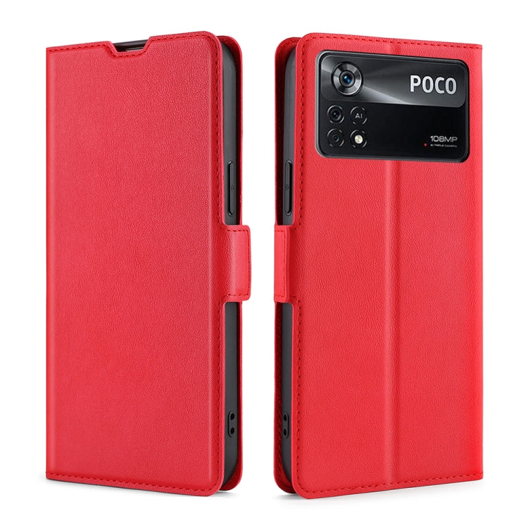 Custodia in pelle flip con fibbia laterale ultrasottile, For Xiaomi Poco M4 Pro, For Xiaomi Poco X4 Pro 5G, For Xiaomi 12 Pro, For Xiaomi Redmi K50 / K50 Pro, For Xiaomi Redmi Note 11 Global / Note 11S, For Xiaomi Redmi Note 11 Pro 4G / 5G