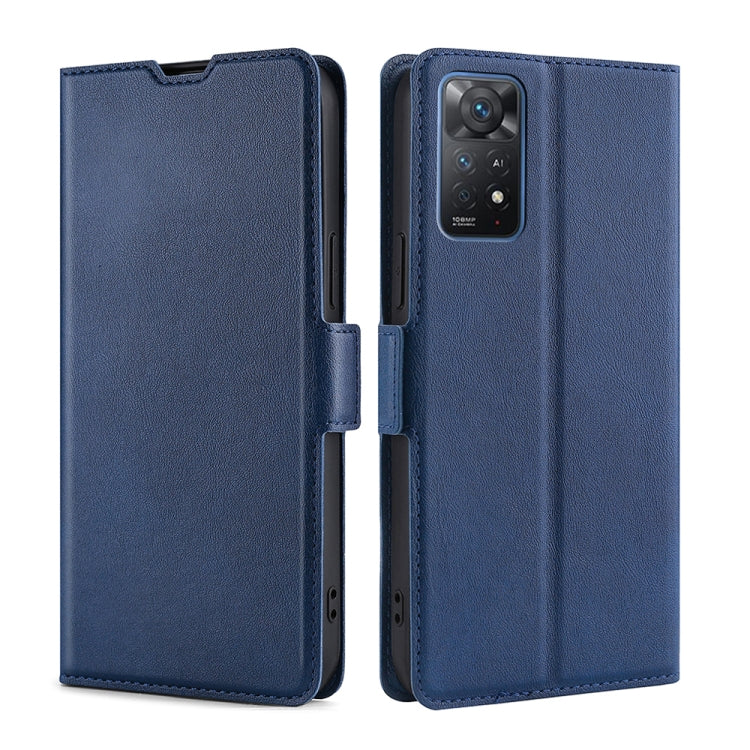 Custodia in pelle flip con fibbia laterale ultrasottile, For Xiaomi Poco M4 Pro, For Xiaomi Poco X4 Pro 5G, For Xiaomi 12 Pro, For Xiaomi Redmi K50 / K50 Pro, For Xiaomi Redmi Note 11 Global / Note 11S, For Xiaomi Redmi Note 11 Pro 4G / 5G