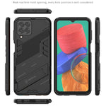 Punk Armor 2 in 1 PC + custodia per telefono antiurto in TPU con supporto invisibile, For Samsung Galaxy M33 5G India, For Samsung Galaxy M33 5G